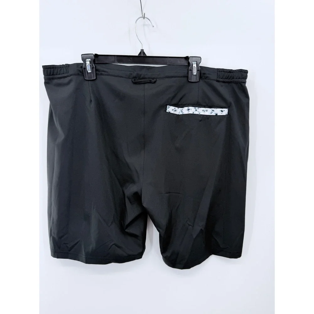 Robert Graham Shorts Mens 2XL Jet Black SMRG111 Pinup Print Lining NWT